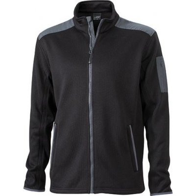James Nicholson Knitted Fleece Jacket černá carbon – Zboží Mobilmania