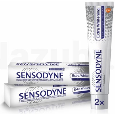 Sensodyne Extra Whitening zubní pasta s fluoridem 2 x 75 ml – Zbozi.Blesk.cz