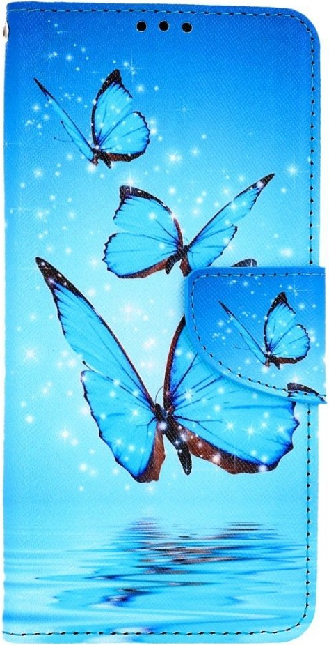 Pouzdro TopQ Vivo Y20s knížkové Modří motýlci