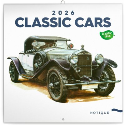 poznámkový Classic Cars Václav Zapadlík 30 x 30 cm 2026 – Zboží Mobilmania