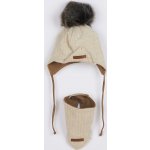 New Baby podzimní čepička s šátkem na krk Special One béžová – Sleviste.cz