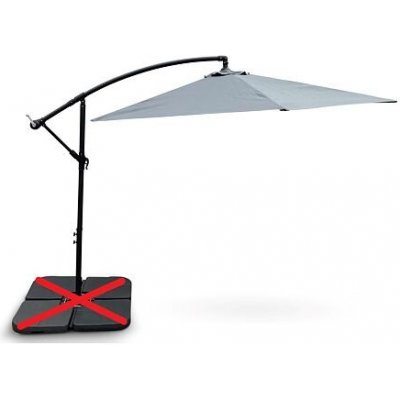 Noela Hook Slunečník bez závaží 3 m, šedý NOELA 3457096 – Hledejceny.cz