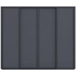 Rojaplast posuvná ZÁSTĚNA 4 m pro bioklimatickou pergolu - šedočerná – Zboží Dáma