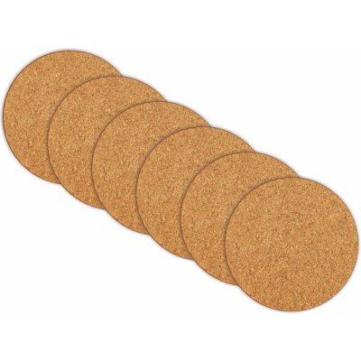 PokojovaDekorace.cz Korkové podtácky 520 kulaté 10,5cm 6 ks – Zboží Dáma
