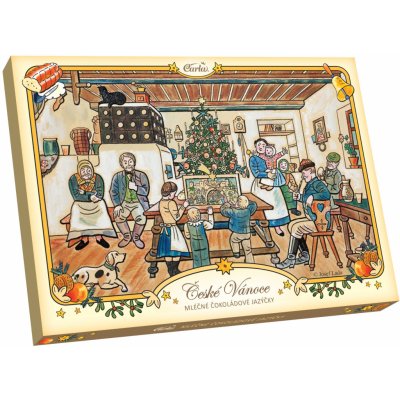 Carla Čokoládové jazýčky mléčné vánoce LADA 100 g – Zboží Dáma