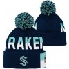 Dětská čepice Dětská zimní čepice Seattle Kraken Faceoff Jacquard Knit