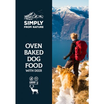 Simply From Nature Oven Baked Dog Food with deer 1,2 kg