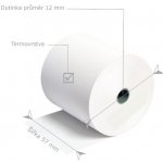 Pokladní termopáska šíře 57mm, návin 40mm, dutinka 12mm – Zboží Živě