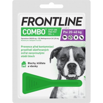 Frontline Combo Spot-On Dog L 20-40 kg 2,68 ml – Hledejceny.cz