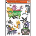 Anděl Okenní fólie Halloween s glitrem 29 x 41 cm – Zboží Dáma