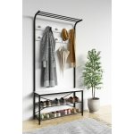 VCM Věšák na kabáty „Taliro“, bílý – Zboží Dáma