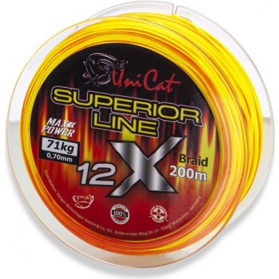 Uni Cat Šňůra 12 X Superior Line 200m 0,70mm 71kg – Hledejceny.cz