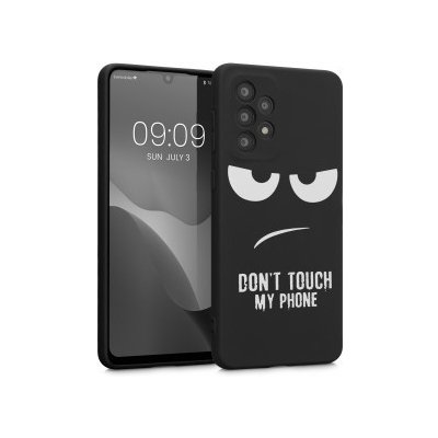 Pouzdro kwmobile s designem don't touch my phone Samsung Galaxy A33 5G černé