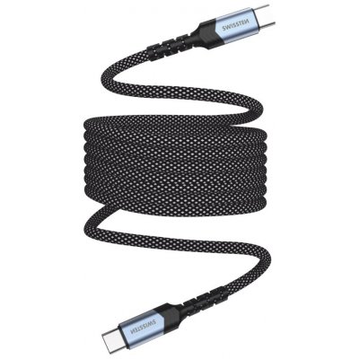 Swissten 71551010 MAGNETICKÝ DATOVÝ SAMONAVÍJECÍ USB-C / USB-C, 1m – Zboží Živě