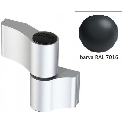 WALA Dveřní pant WX 2-dílný asymetrický 67 mm RAL 7016 antracit – Sleviste.cz