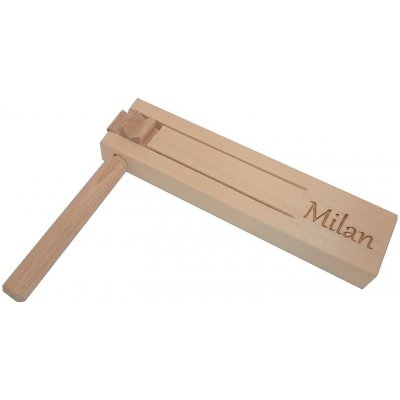 Kučerňák Řehtačka dřevěná malá s vlastním nápisem – Zboží Dáma