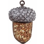 Esschert Design Závěsné krmítko pro ptáky Acorn 30 x 13,5 cm kov polyesterová pryskyřice šedá – Zboží Dáma