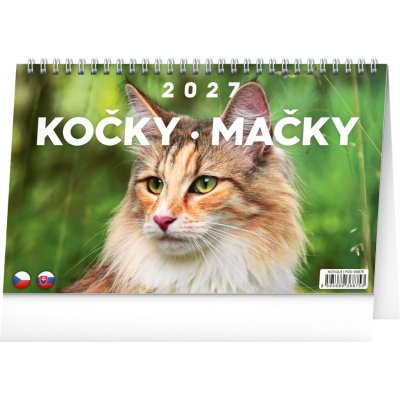 NOTIQUE stolní Kočky Mačky CZ/SK 23,1 × 14,5 cm 2027 – Hledejceny.cz
