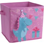 Koopman Úložný box textilní 32 x 32 cm růžová – Sleviste.cz