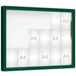 PROCITY Venkovní vitrína model 2000, 18 x A4, sklo, zelená | Zboží Auto