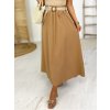 Dámská sukně Fashionweek maxi sukně s ozdobným pleteným páskem IT-SANOLIA camel