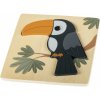 Dřevěná hračka Zopa puzzle malé Toucan