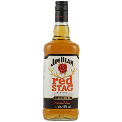 JIM BEAM RED STAG Black Cherry 1 l (holá láhev)