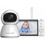 Feegar elektronická chůvička s kamerou, nahráváním a bílým LCD displejem, dosah až 400 m – Zboží Mobilmania