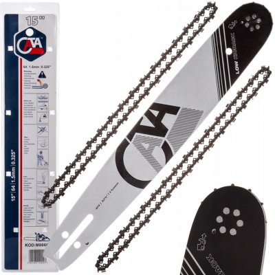 CATA Vodící lišta na řetězové pily 38 cm a 2 řetězy 15" 64 1,5mm 0,325" M86668 – HobbyKompas.cz