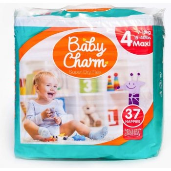 Baby Charm Super Dry Flex 4 Maxi 7-18 kg 37 ks
