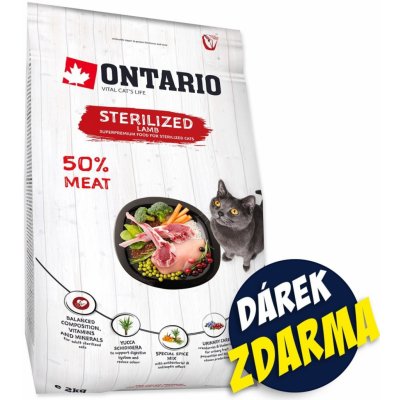 Ontario Cat Sterilised Lamb 2 kg – Zboží Dáma