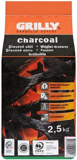 Grilly Dřevěné uhlí 2,5kg