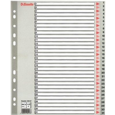 Rozlišovač plastový Esselte MAXI s označením 1-31 – Zboží Živě