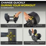 TUNTURI MX85 Select Nastavitelná činka 5,6 - 38,6 kg – Zboží Mobilmania