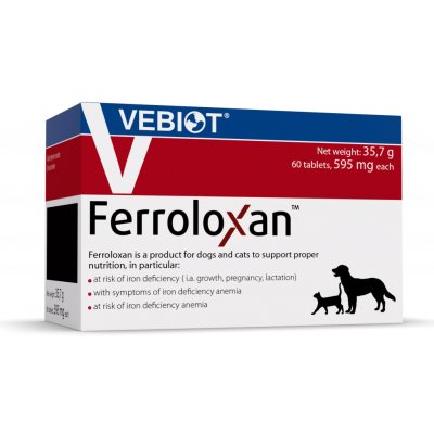 Ferroloxan pro psy a kočky 60 tbl Vebiot – Hledejceny.cz