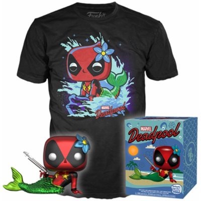 Funko Pop! a tričko Deadpool Mermaid Černá – Zboží Mobilmania