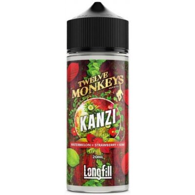12 Monkeys - Kanzi / Vodní meloun, jahoda a kiwi 20 ml