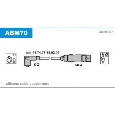 JANMOR Sada kabelů pro zapalování JNM ABM70