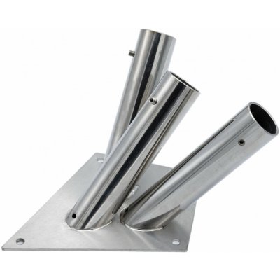 Fasádní držák na vlajku - nerezový (diamant) - Trojramenný – Zboží Dáma