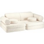 Wigiwama Settee dětská pohovka béžová/bílá 132 cm 46 cm 78 cm – Zboží Dáma