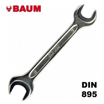 Klíč oboustranný maticový 17 x 19 mm DIN 895 chromovaný BAUM 751719