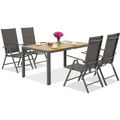 Garden Point Verona Wood pro 4 osoby šedá – Zboží Dáma