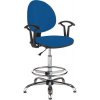 Dílenská židle Nowy Styl modrá 38376