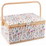 Kazeta - košík na šicí potřeby - krejčovský motiv varianta 3 lila – Hledejceny.cz