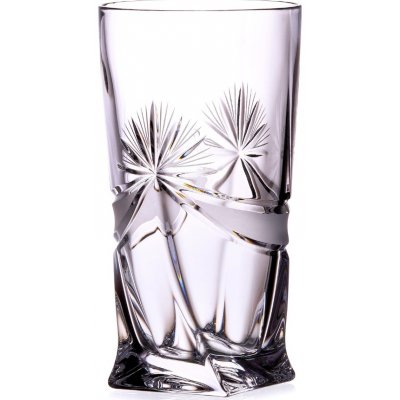 Bohemia Crystal Ručně broušené sklenice na vodu, nealko a koktejl Mašle 350ml (set po 6ks) – Sleviste.cz