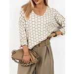 Fashionweek dámská viskózová halenka s výstřihem do V ovresize IT-Eloria capuccino – Zboží Mobilmania