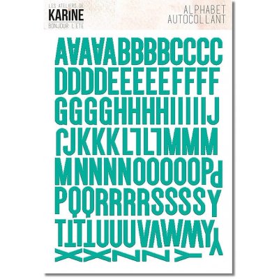 LES ATELIERS DE KARINE Pěnová abeceda - Bonjour l'été / Smaragdová – Hledejceny.cz