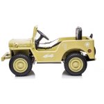 Mamido elektrický vojenský Jeep Willys 4x4 béžový – Zboží Dáma