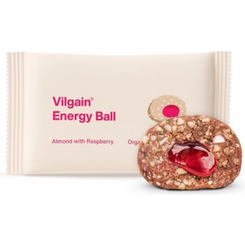 Vilgain Energy Ball BIO mandle s malinovým džemem 30 g