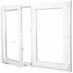ALUPLAST Plastové okno dvoukřídlé bílé 160x140 Levé, Dvojsklo Ug= 1,1 – Sleviste.cz